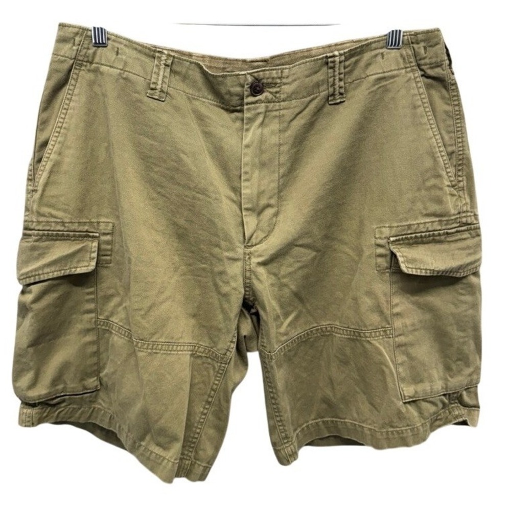 Polo Ralph Lauren Mens Cargo Shorts Olive Green Relaxed Fit Size 36 Cotton Twill